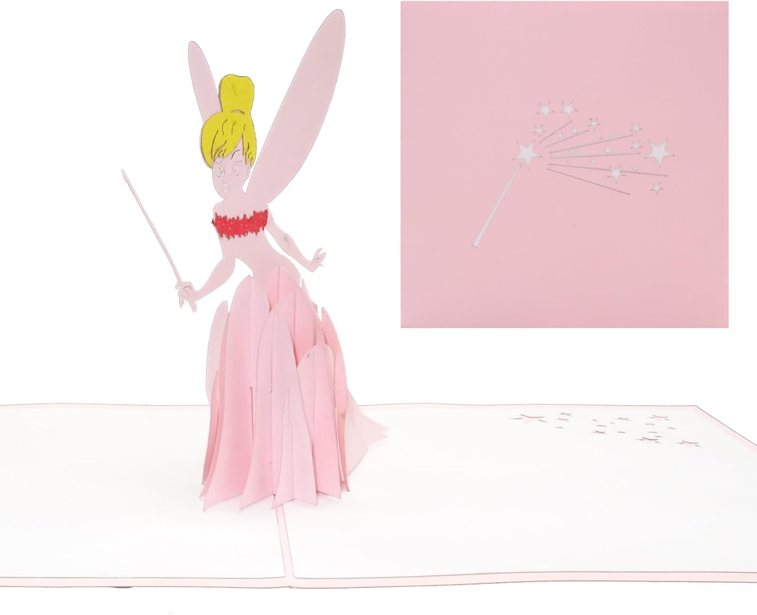 Carte pop-up 3D rose Fée Clochette « Petite Fée » – Image 3
