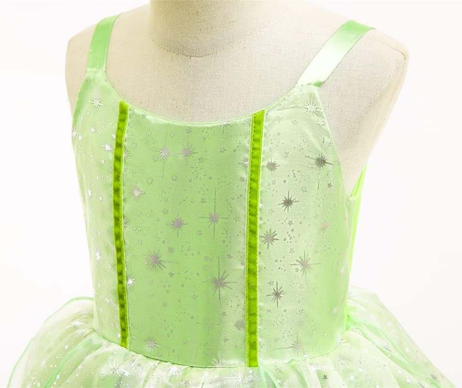 Déguisement Tinkerbell vert en tulle avec ailes et accessoires – Image 6