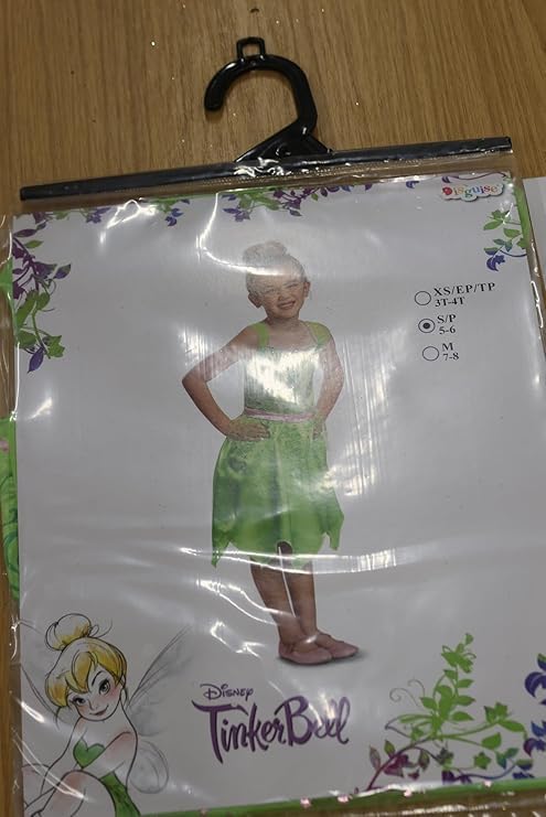 Costume Disney Fée Clochette vert pour fille, XS 5-6 ans – Image 7