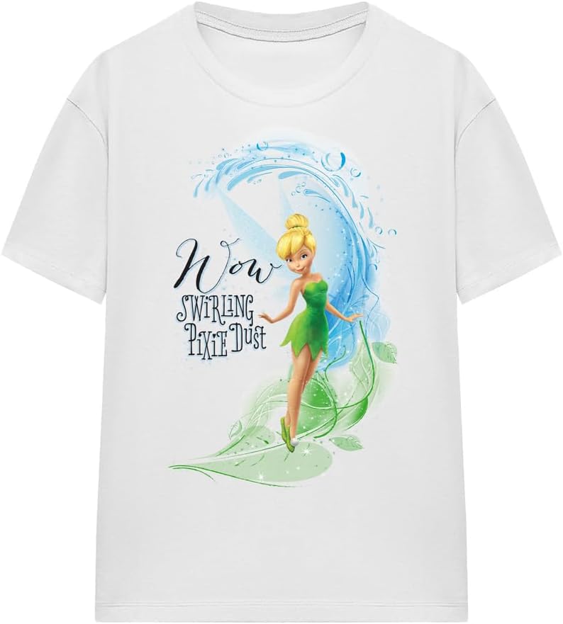 T-shirt femme blanc Disney Fairies avec Tinker Bell et poussière de fée – Image 4