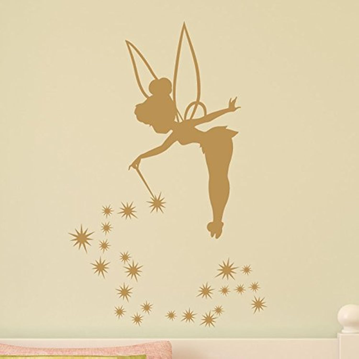 Sticker mural Fée Clochette doré Ambiance-Live 2-45 x 35 cm