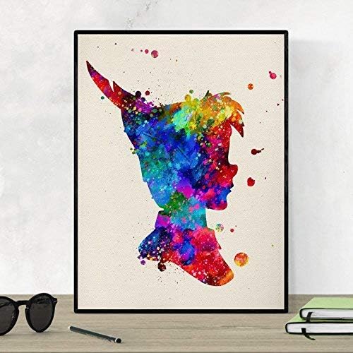 Lot de 3 affiches aquarelle A4 Peter Pan et Fée Clochette – Image 4