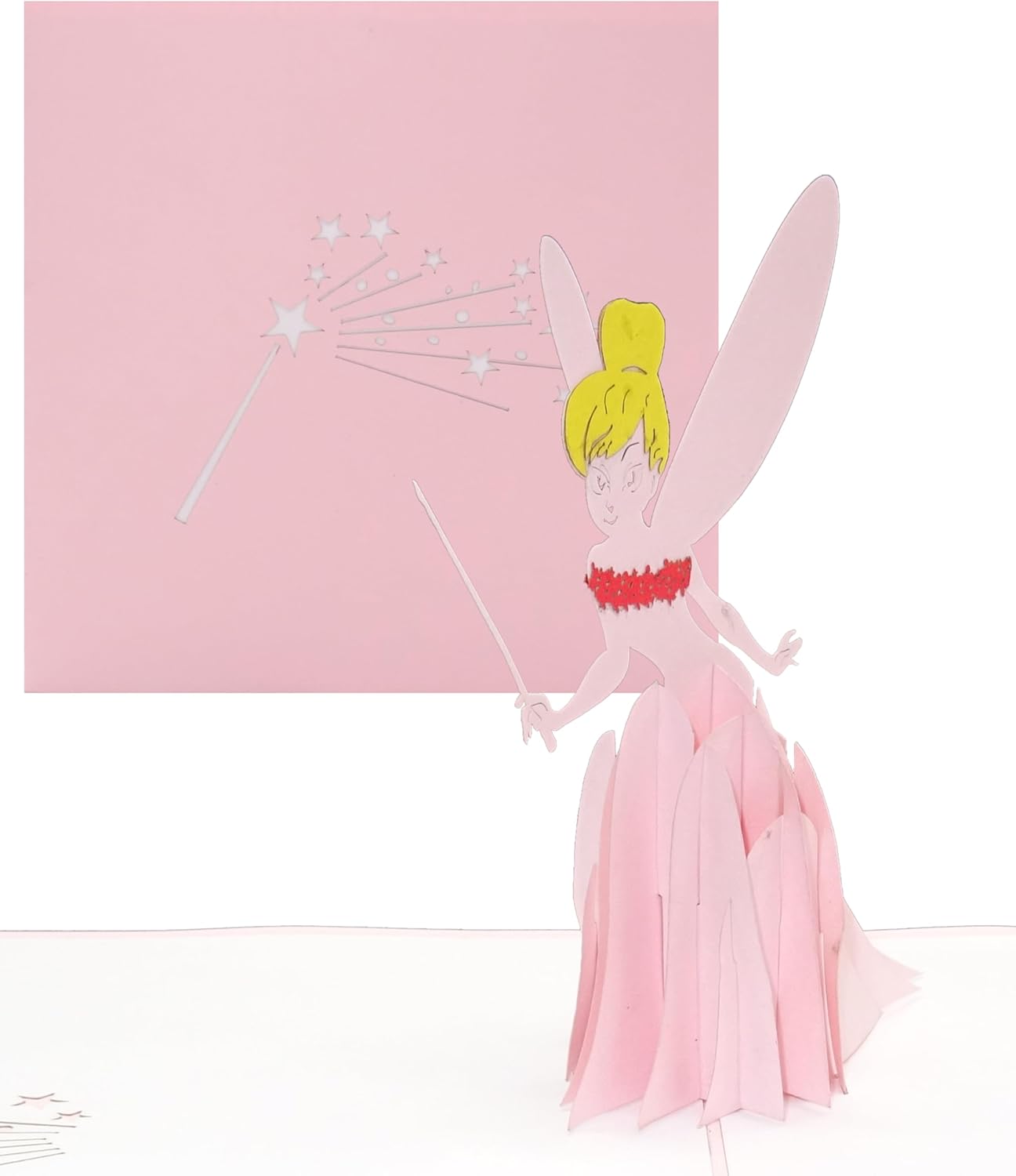Carte pop-up 3D rose Fée Clochette « Petite Fée »