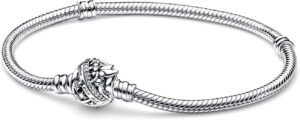 Bracelet maille serpent Pandora Disney Fée Clochette en argent sterling et zircones cubiques transparentes