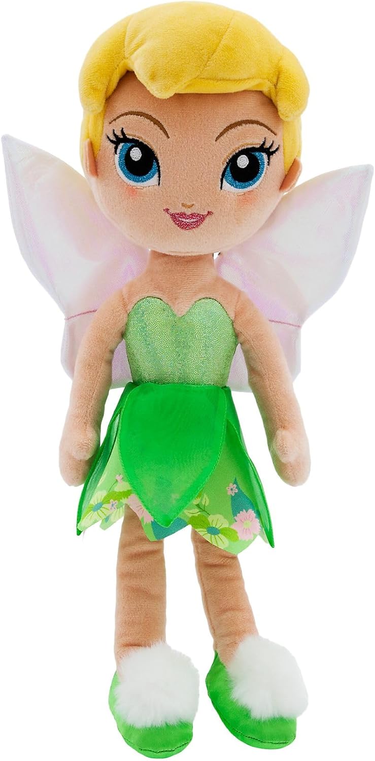 Poupée peluche Clochette Disney en robe satin, 35 cm