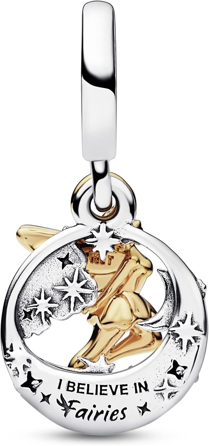 Charme Disney Fée Clochette Pandora en métal plaqué or 14 carats et argent sterling – Image 2