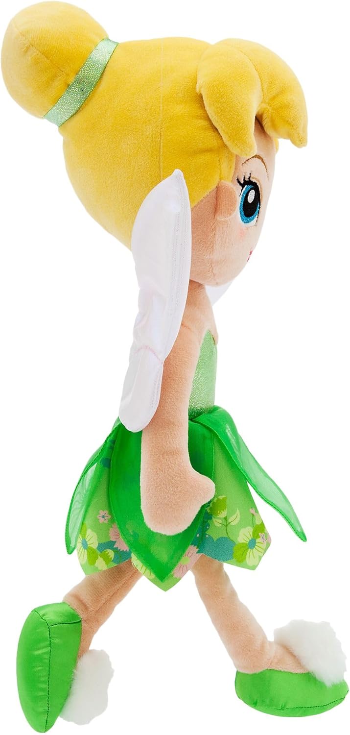 Poupée peluche Clochette Disney en robe satin, 35 cm – Image 4