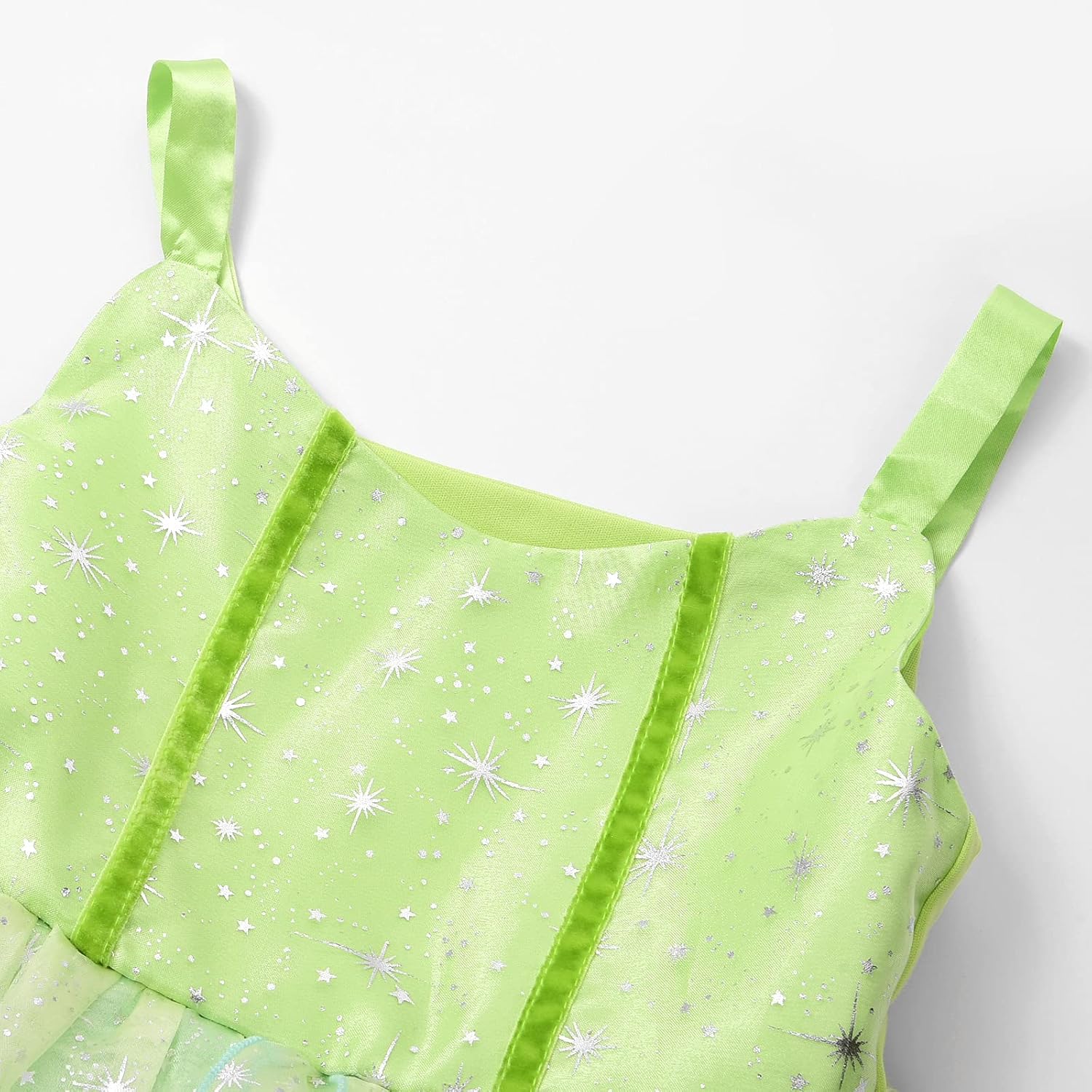 Déguisement Fée Clochette fille avec robe verte et ailes – Image 3