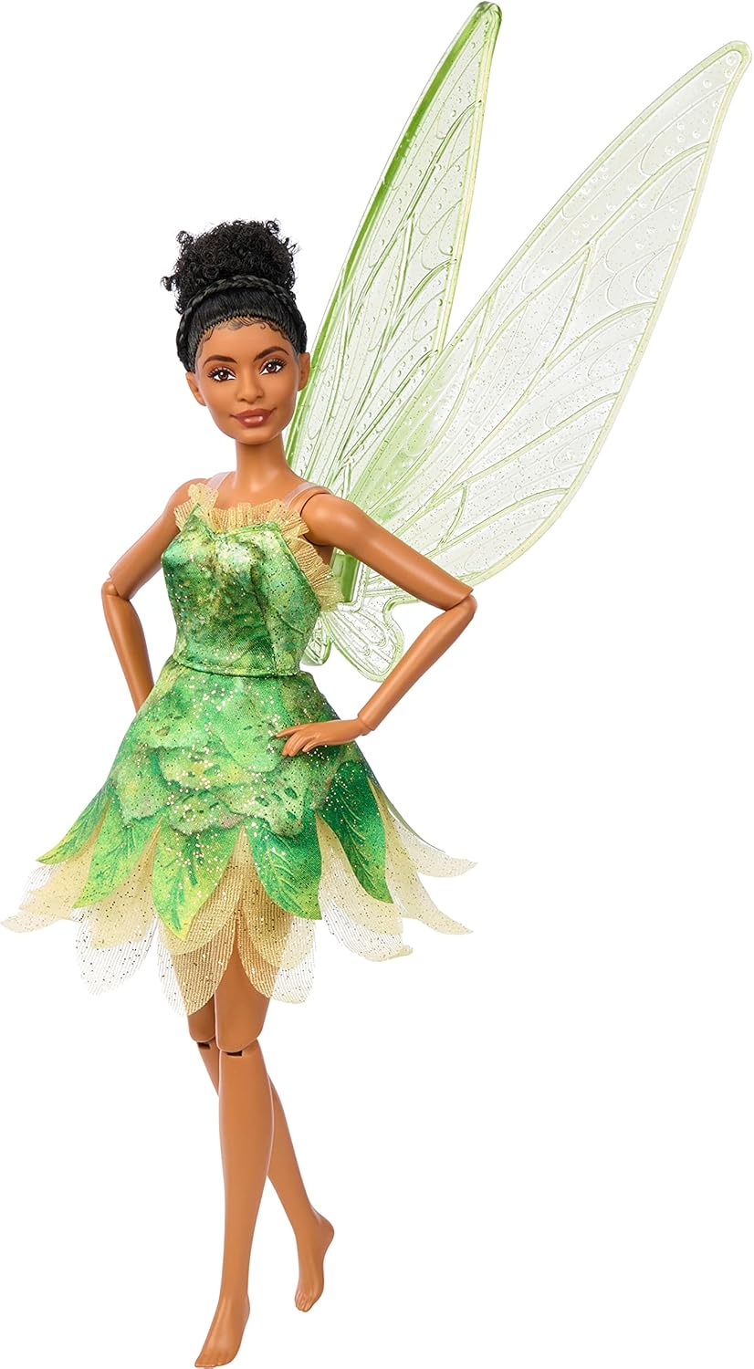 Poupée Fée Clochette Disney Peter Pan & Wendy, robe verte et ailes scintillantes HNY37 – Image 5