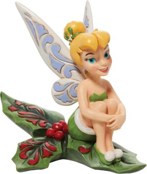 Figurine Disney Traditions Fée Clochette sur houx, hauteur 13 cm