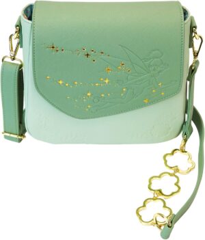 Sac bandoulière Disney Fée Clochette au trèfle à 4 feuilles en cuir végétalien Saffiano