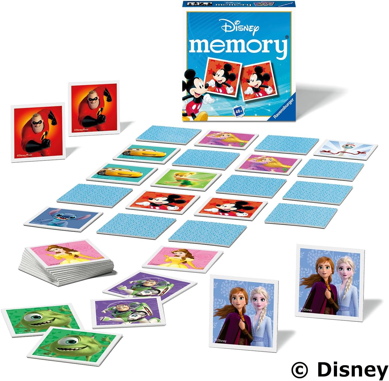 Jeu Disney Memory Fée Clochette mini format, 48 cartes – Image 2