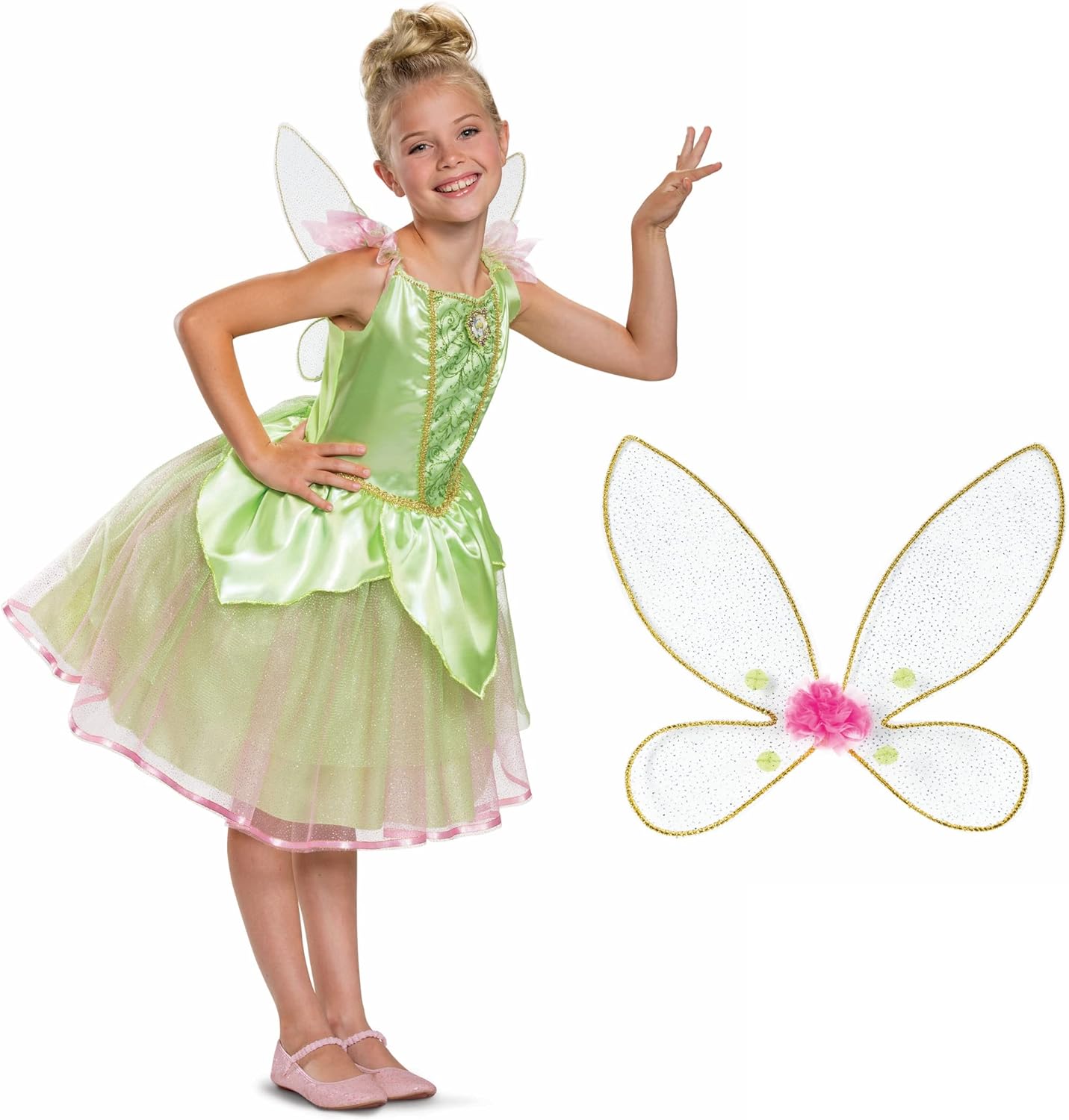 Déguisement Disney Fée Clochette avec ailes détachables pour fille