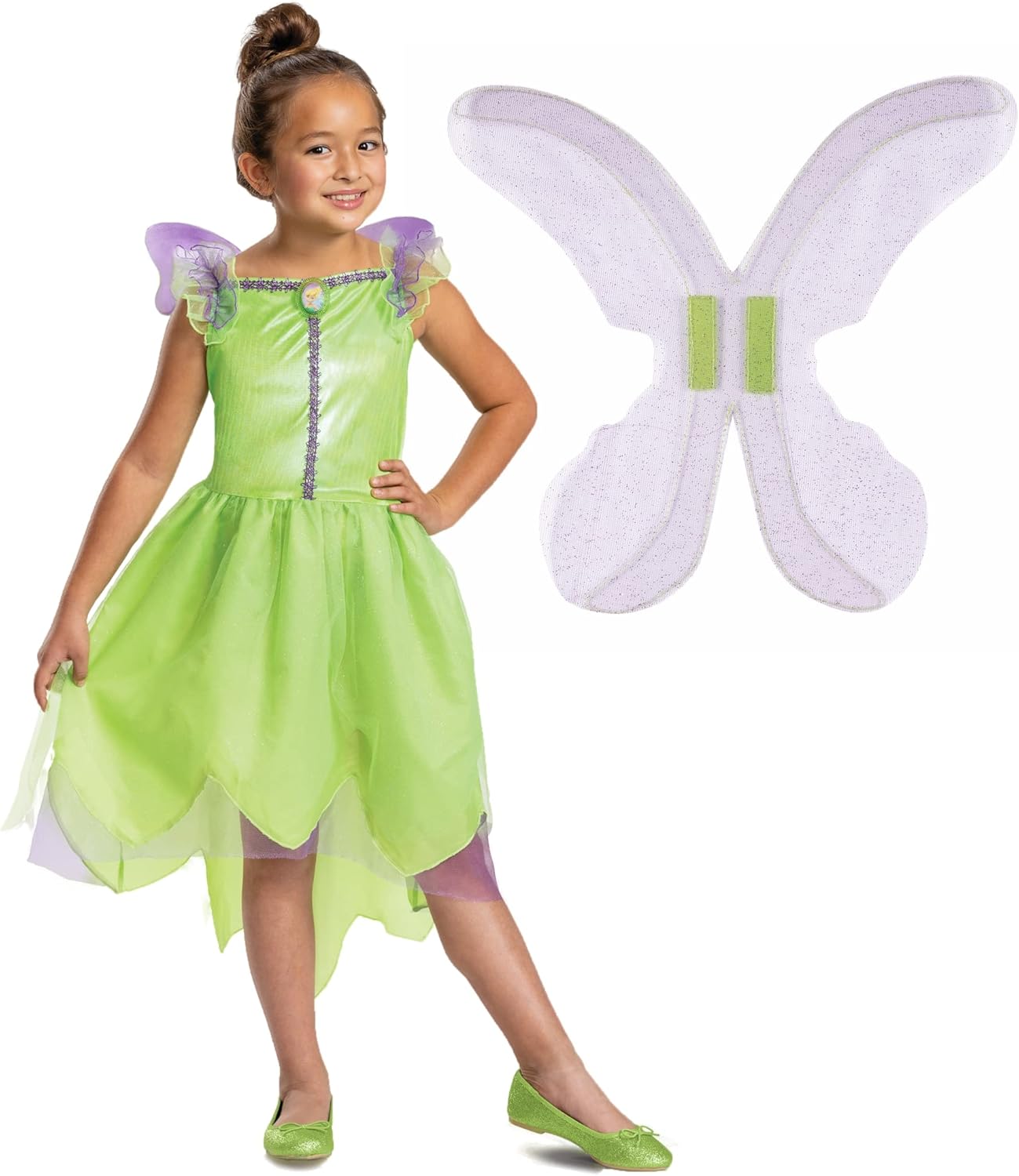 Costume Disney Fée Clochette enfant avec ailes amovibles