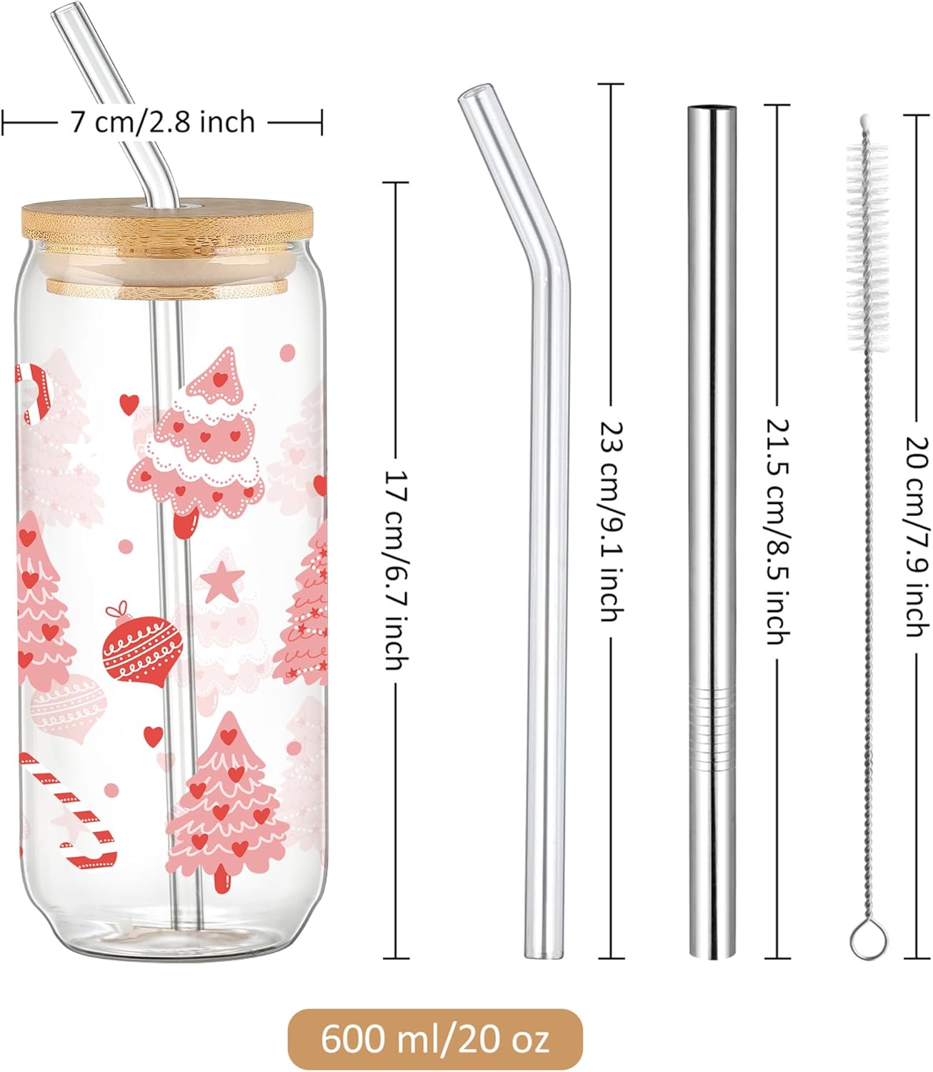 Verre à boire Fée Clochette 600 avec couvercle, paille et Modèle C – Image 7