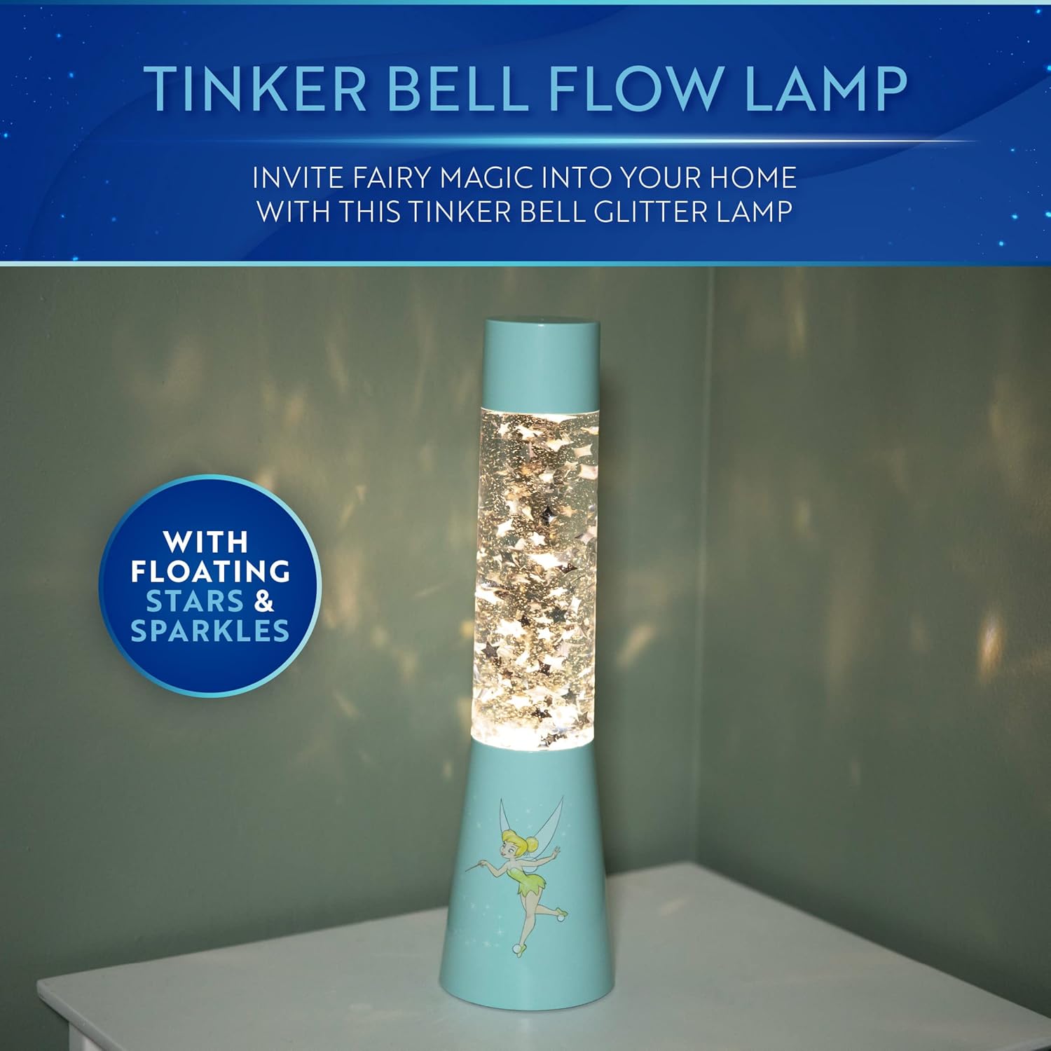 Lampe à paillettes Clochette Tinker Bell 35 cm – Image 2