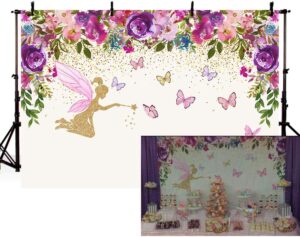 Toile de fond studio photo Fée Clochette rose violet 2,1 x 1,5 m