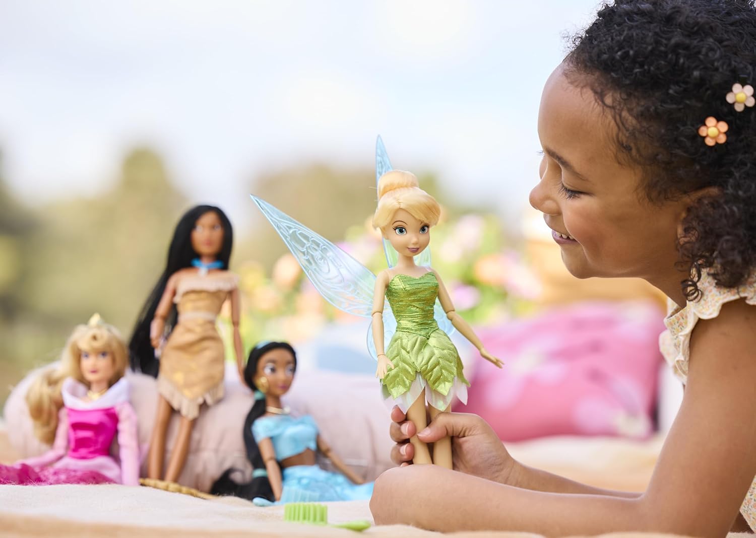 Poupée Clochette Disney Peter Pan 25 cm avec mini brosse – Image 3