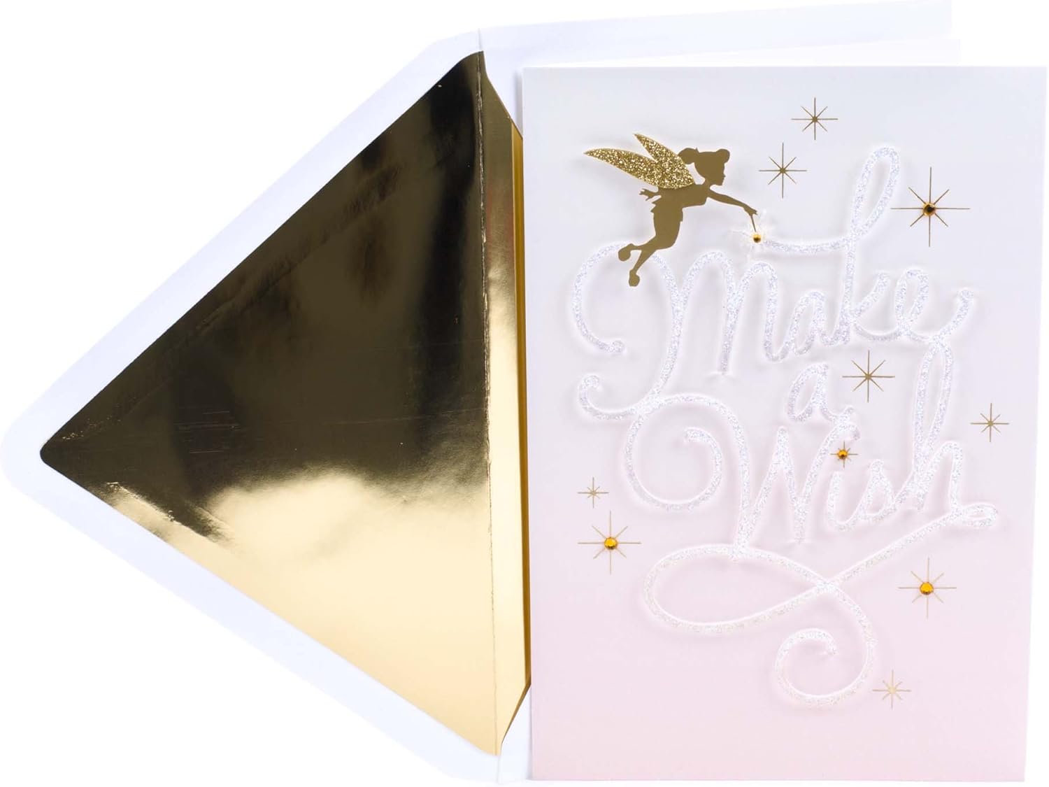 Carte d'anniversaire Disney Fée Clochette avec enveloppe