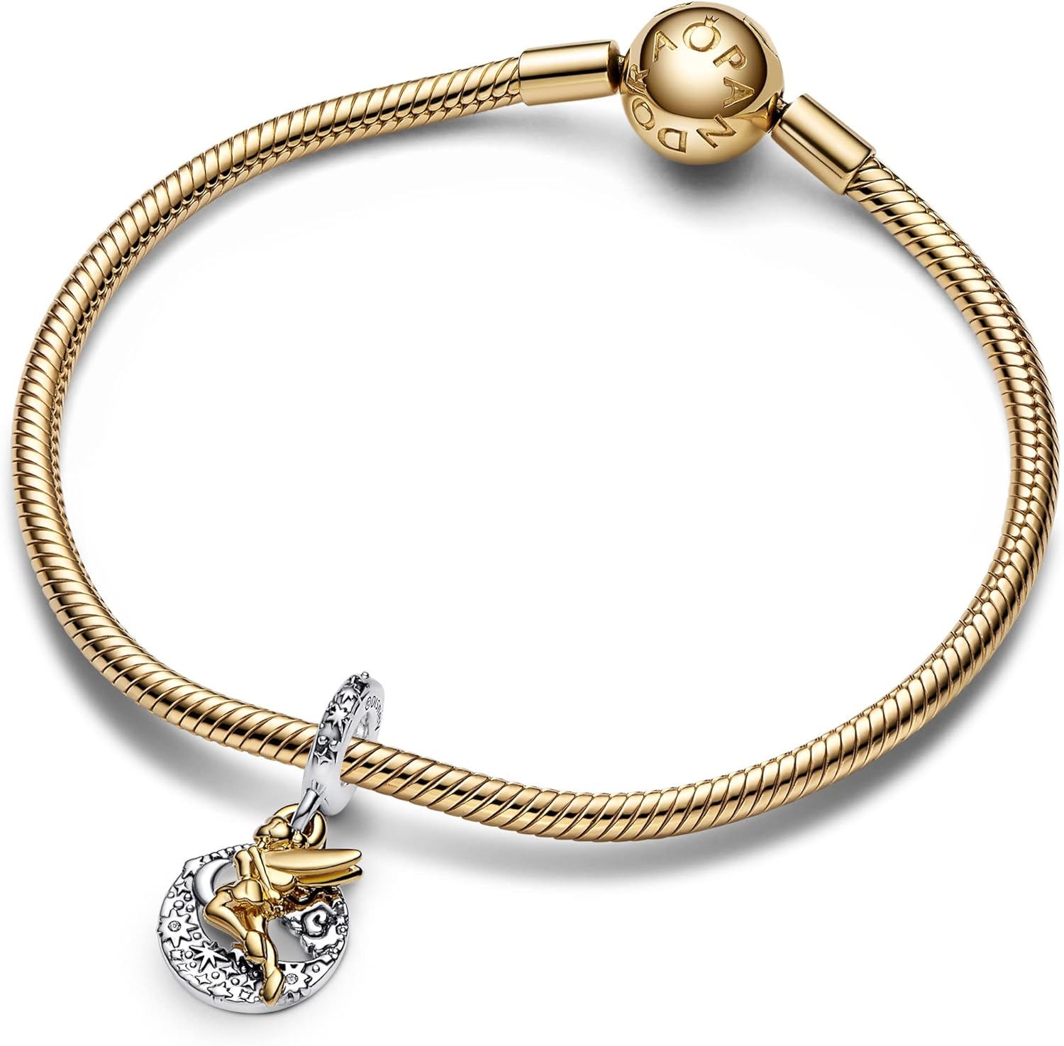 Charme Disney Fée Clochette Pandora en métal plaqué or 14 carats et argent sterling – Image 3