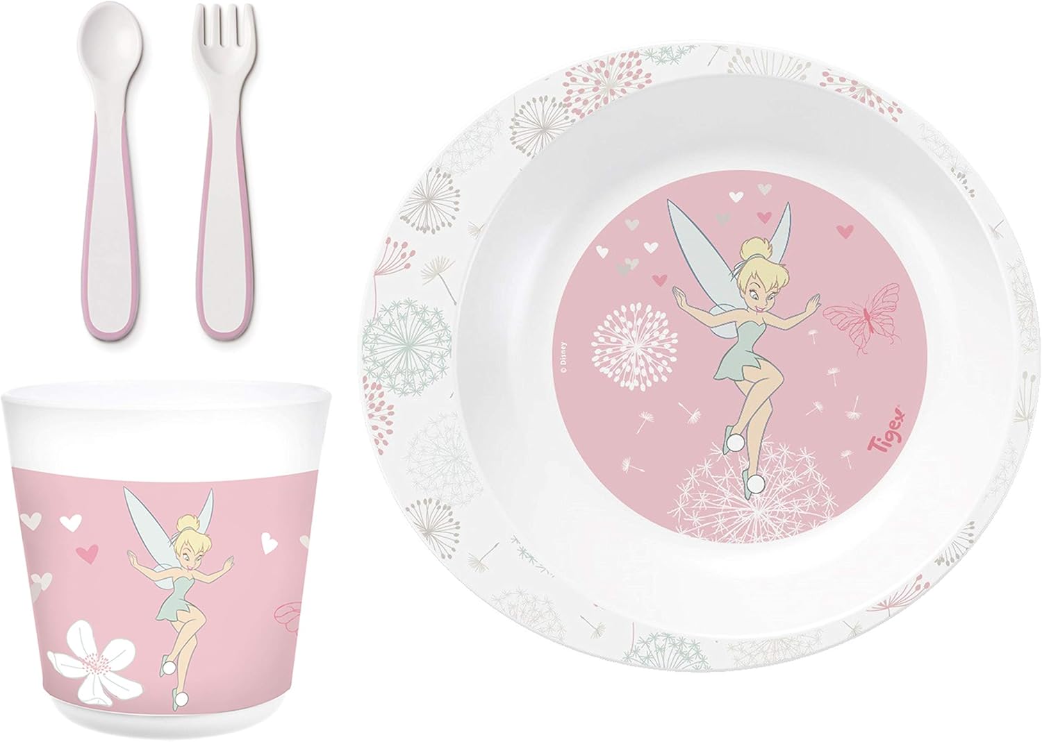Coffret vaisselle bébé Fée Clochette micro-ondes TIGEX