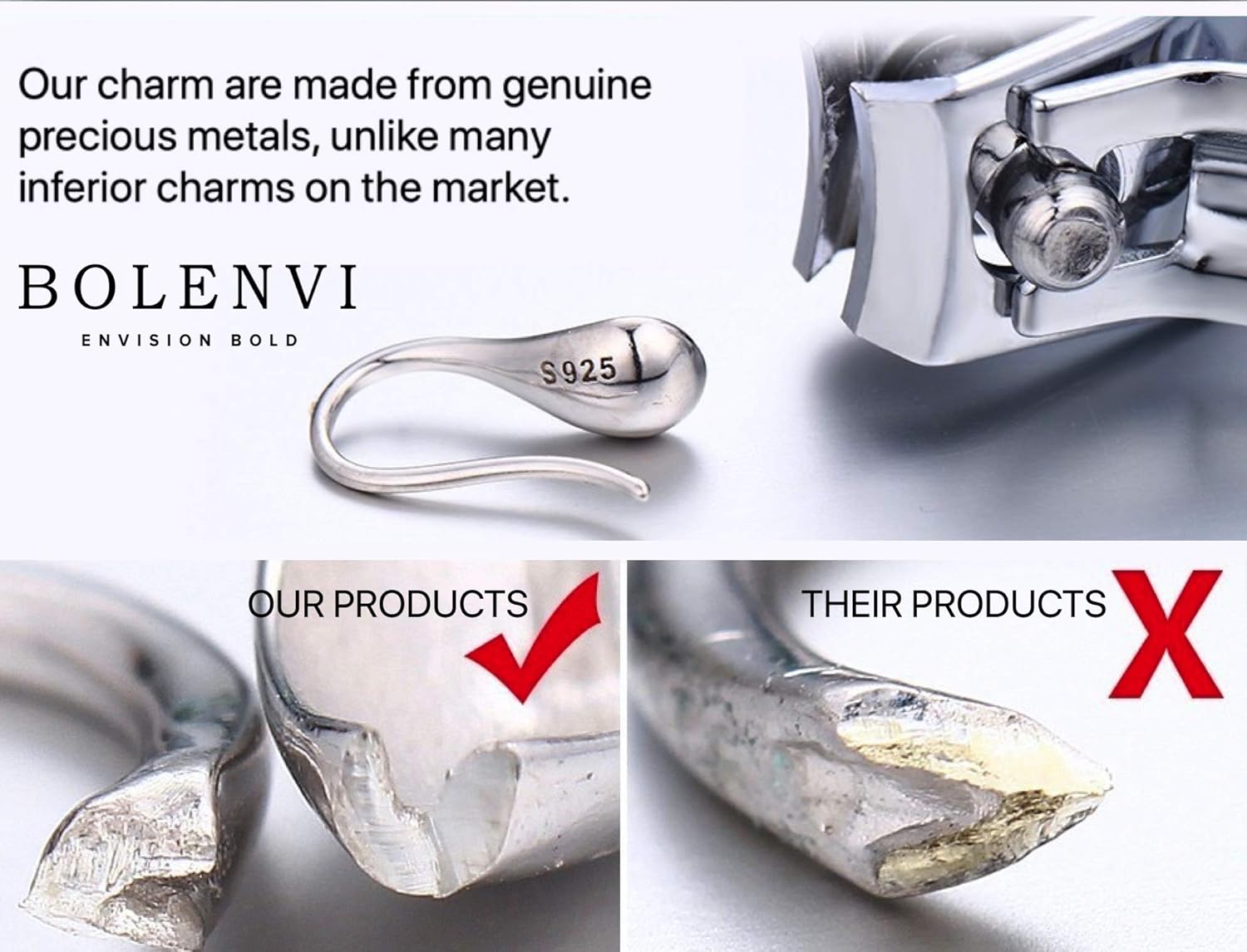 Breloque Fée Clochette verte en argent sterling 925 à cristaux Swarovski – Image 4