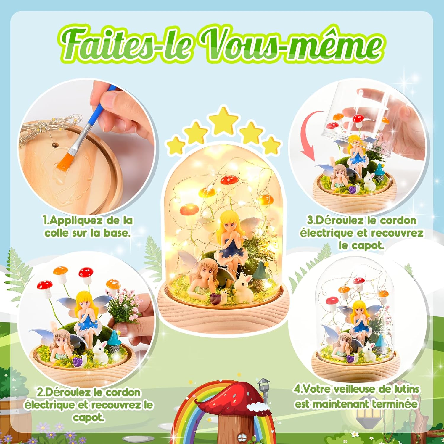Kit veilleuse LED DIY Fée Clochette pour enfant – Image 3