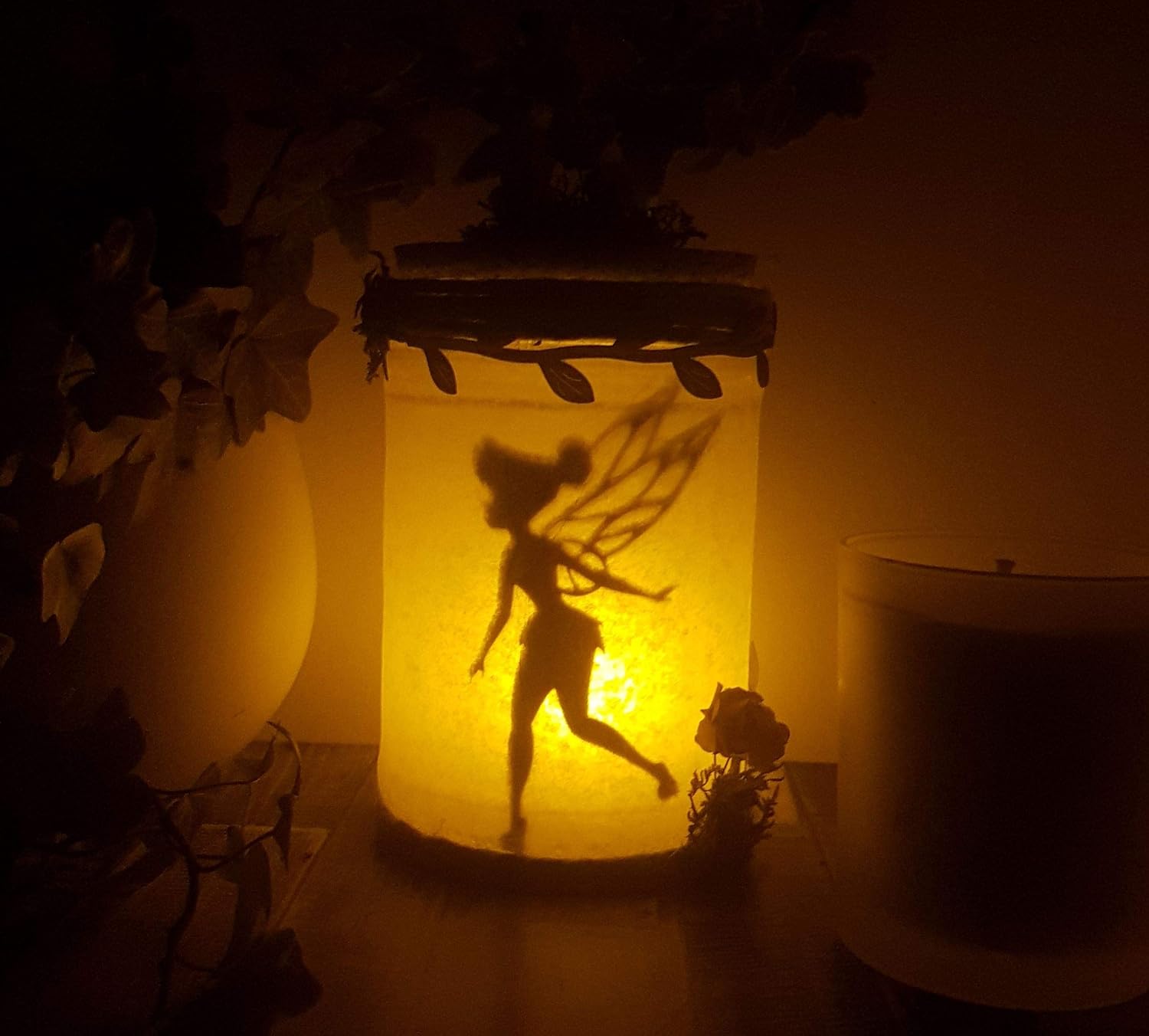Lanterne décorative LED Fée Clochette, création artisanale – Image 2