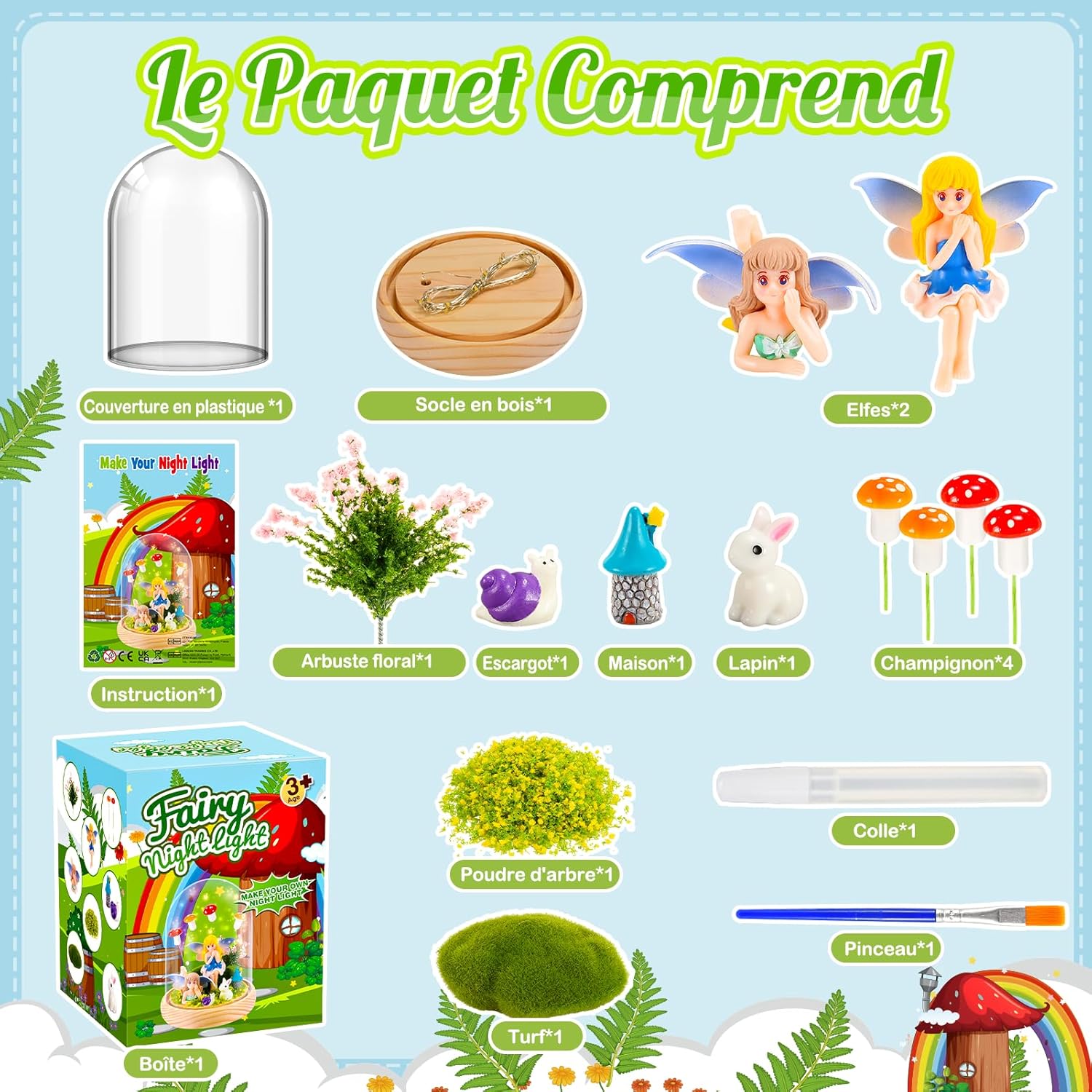 Kit veilleuse LED DIY Fée Clochette pour enfant – Image 5