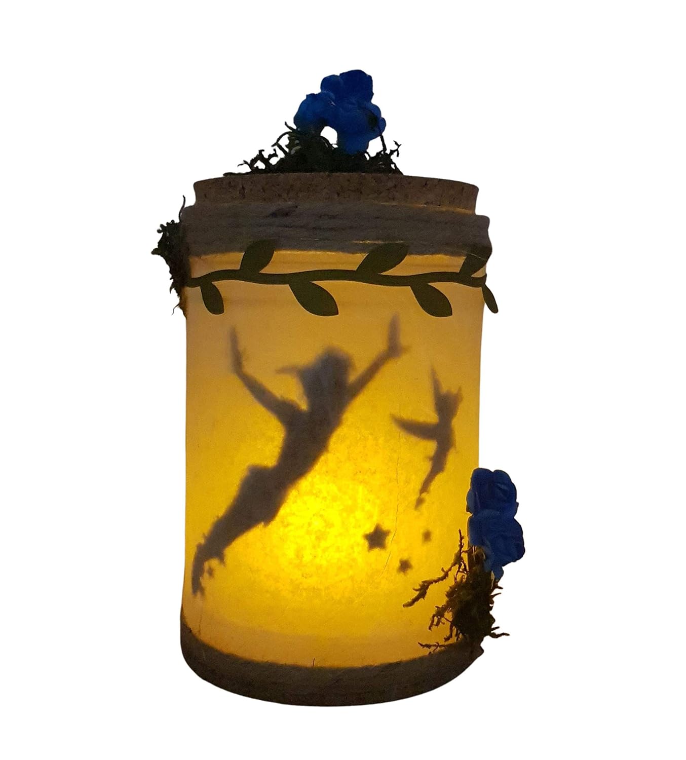 Veilleuse LED Peter Pan et la fée Clochette en bocal lumineux