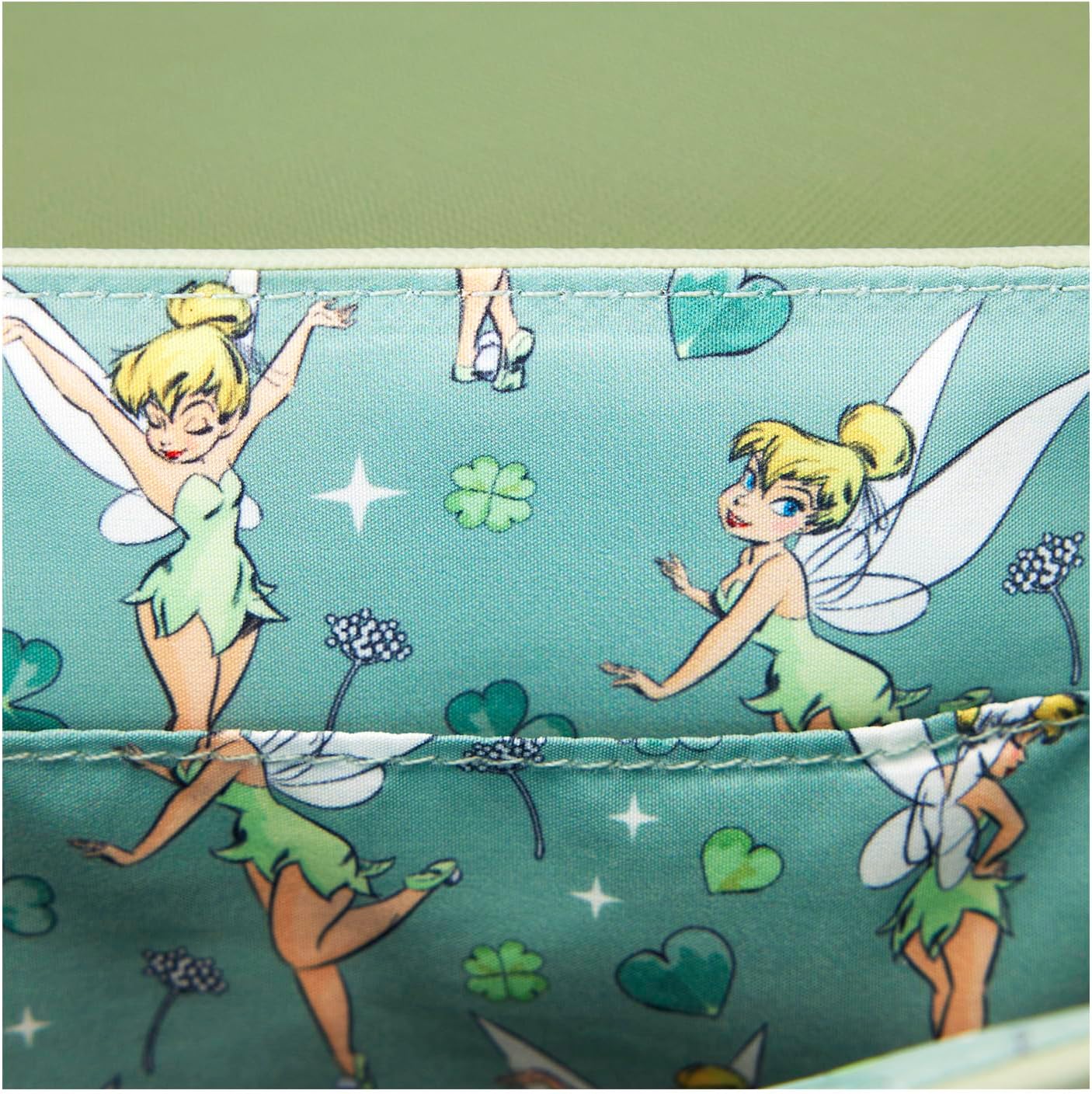 Sac bandoulière Disney Fée Clochette au trèfle à 4 feuilles en cuir végétalien Saffiano – Image 4
