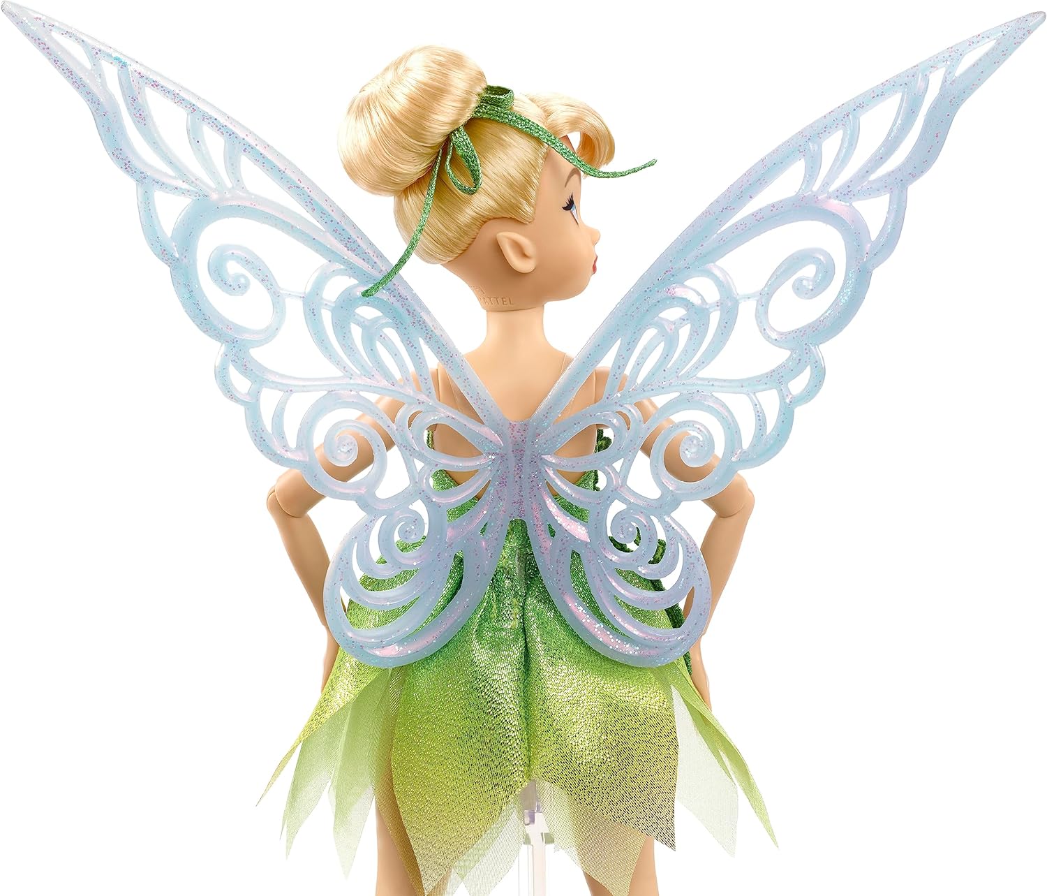 Poupée collector Fée Clochette Disney100 articulée avec ailes pailletées et socle HLX67 – Image 4