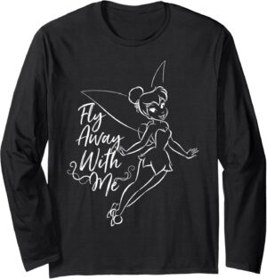 Disney Peter Pan Fée Clochette Fly Away With Me Outline, version manche longue