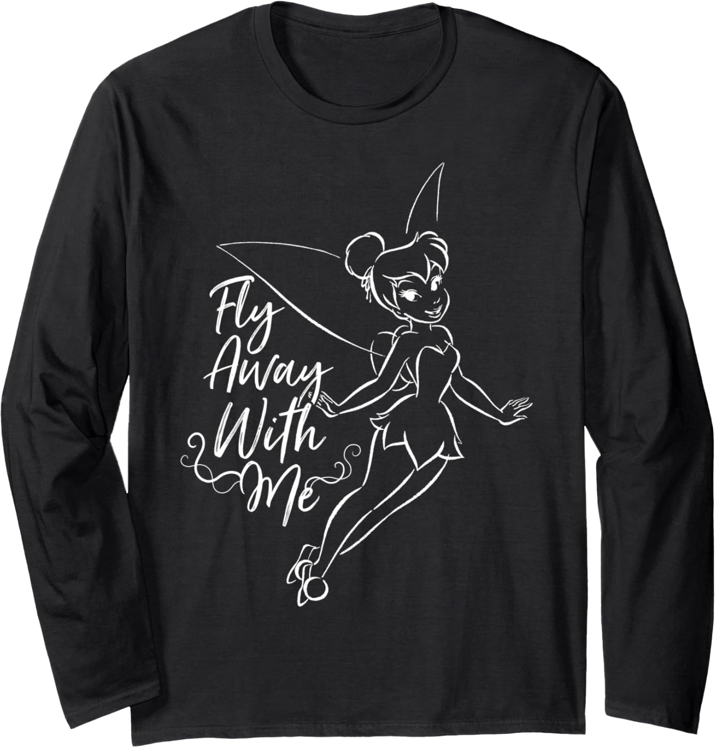 Disney Peter Pan Fée Clochette Fly Away With Me Outline, version manche longue