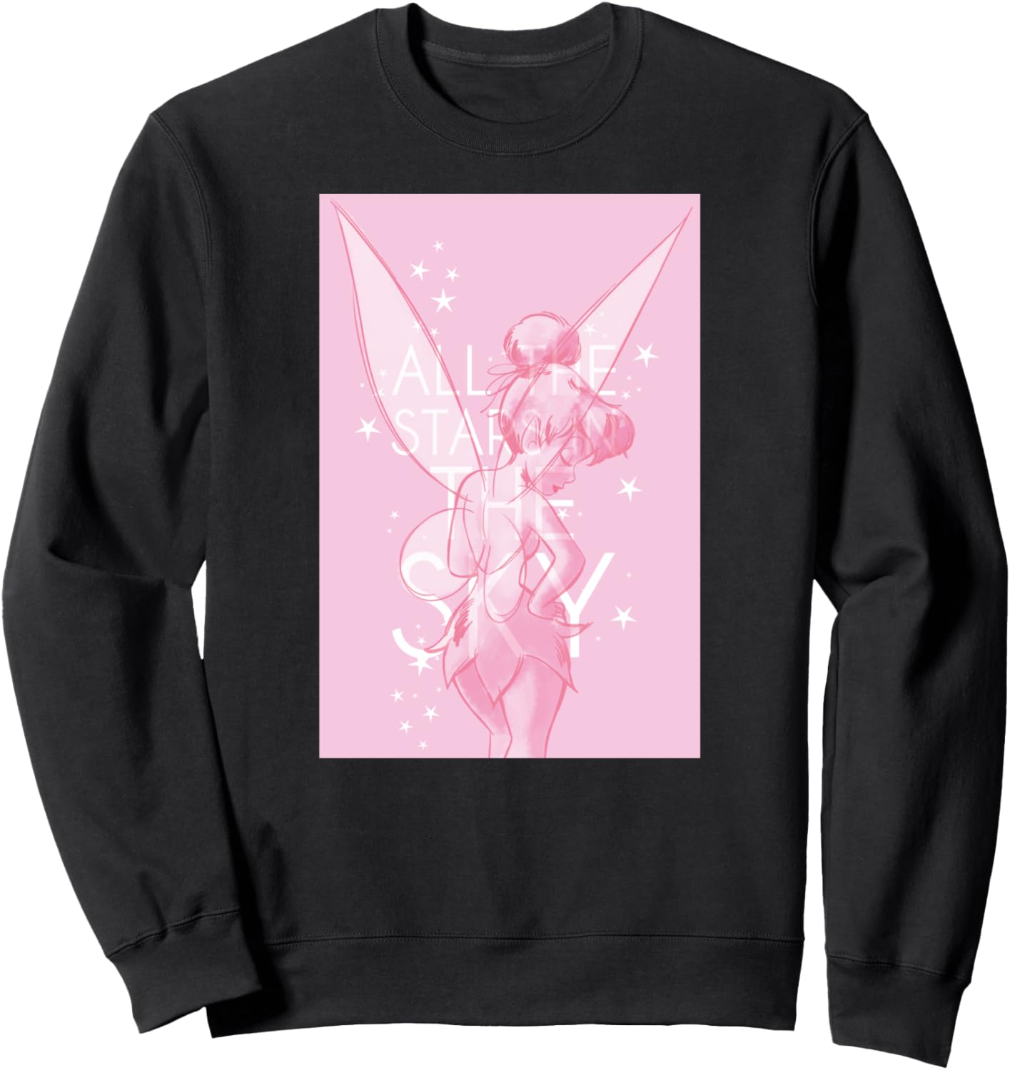 Sweatshirt Disney Fée Clochette Toutes Les Étoiles col tissé